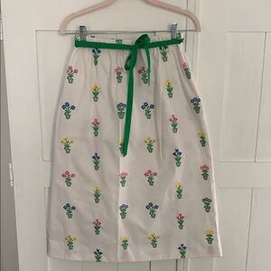Vintage 1970’s Sanibel Sport Embroidered Skirt - Small 4/6 -VGUC